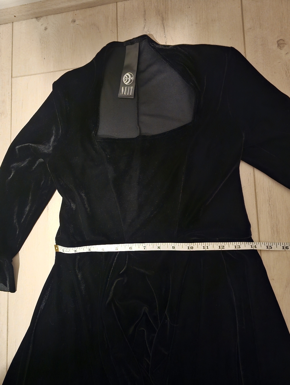 Nuit Clothing Atelier "Pastorale" Dress Black Velvet - Picture 13 of 16